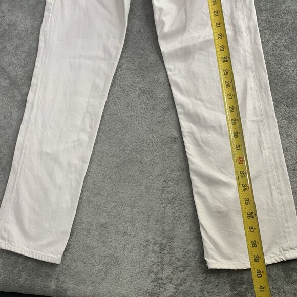 Agolde 90s Pinch Waist Jeans Womens Size 26x29” White High Rise Straight Cotton - Picture 3 of 12
